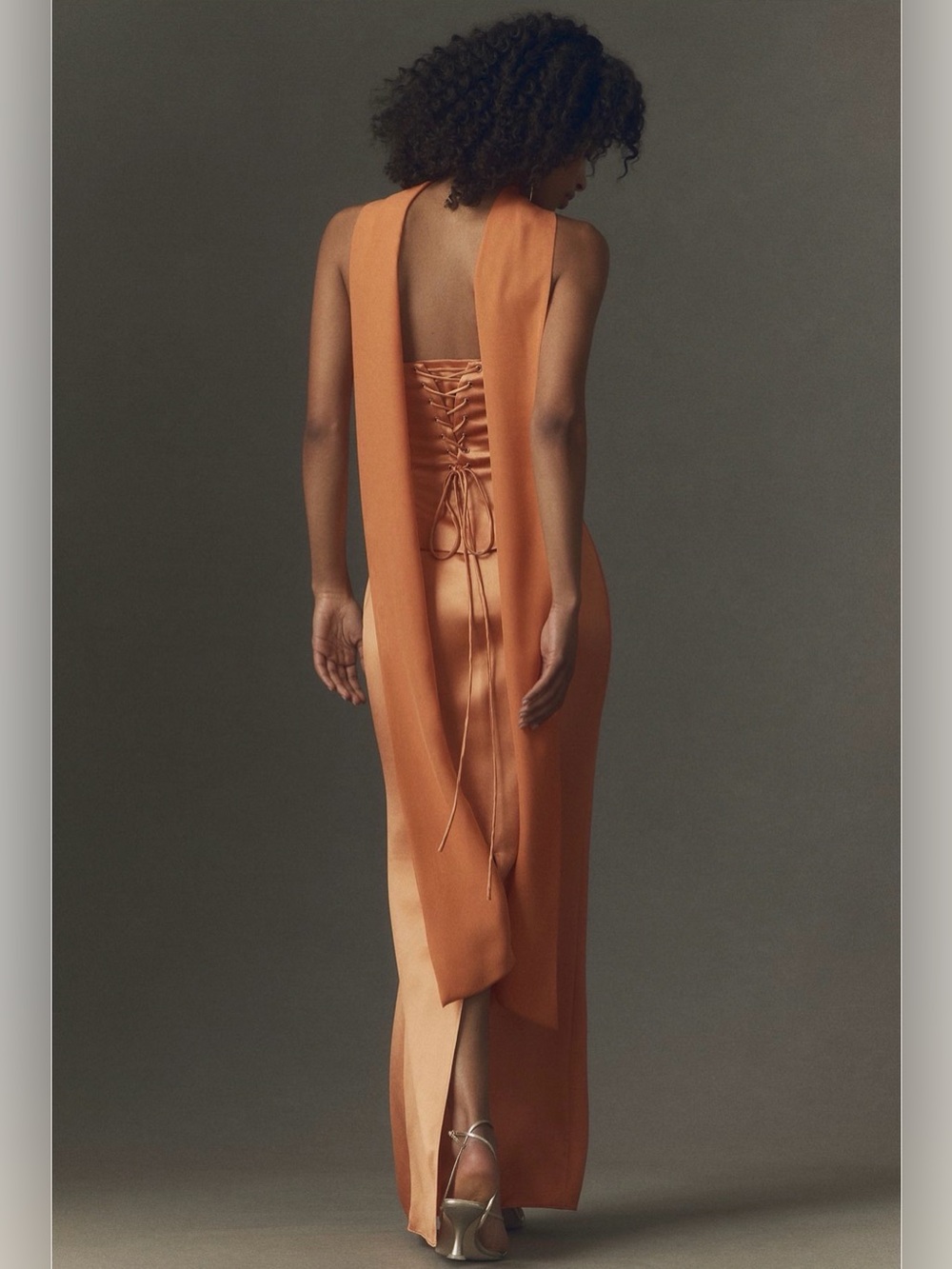 Anthropologie Corset Satin Dress - Picture 3 of 9